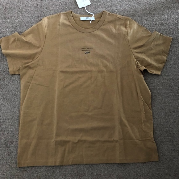 camilla & marc Tops - Brown Camilla and marc logo tee